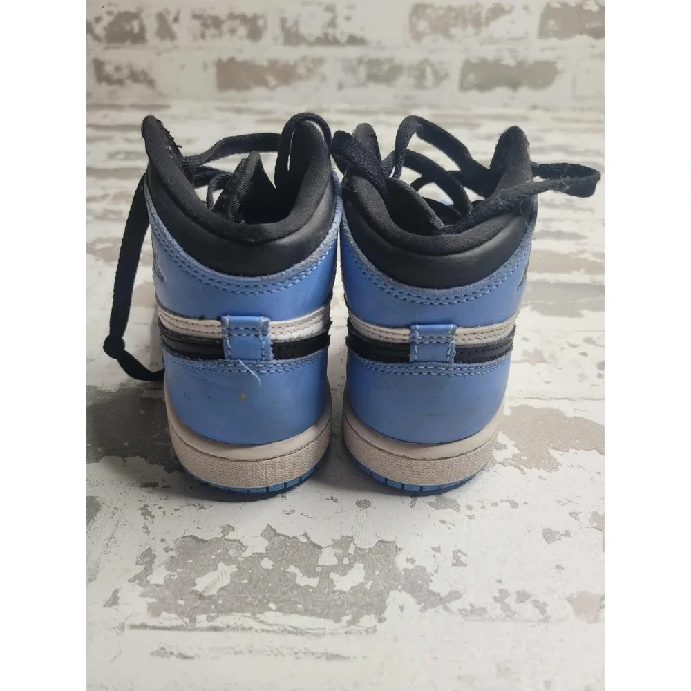 Nike Air Jordan 1 High UNC Toe Blue Black White FD1412-400 Kids Size‎ 13C